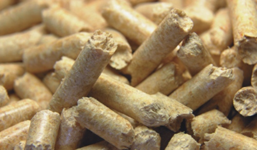 Biomass wood pellets